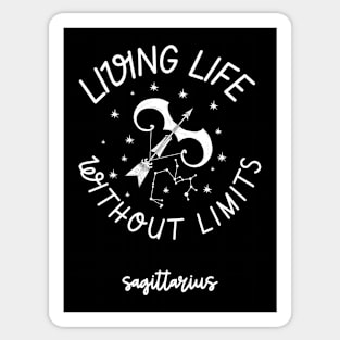 living life without limits sagittarius Sticker